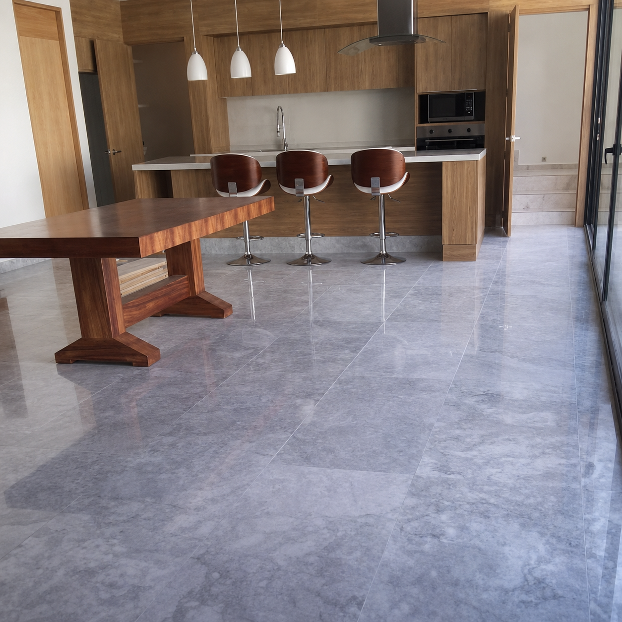 Piso de mármol Santo Tomás gris
