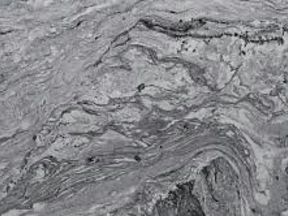 Granito Viscount White gris con veteado marcado