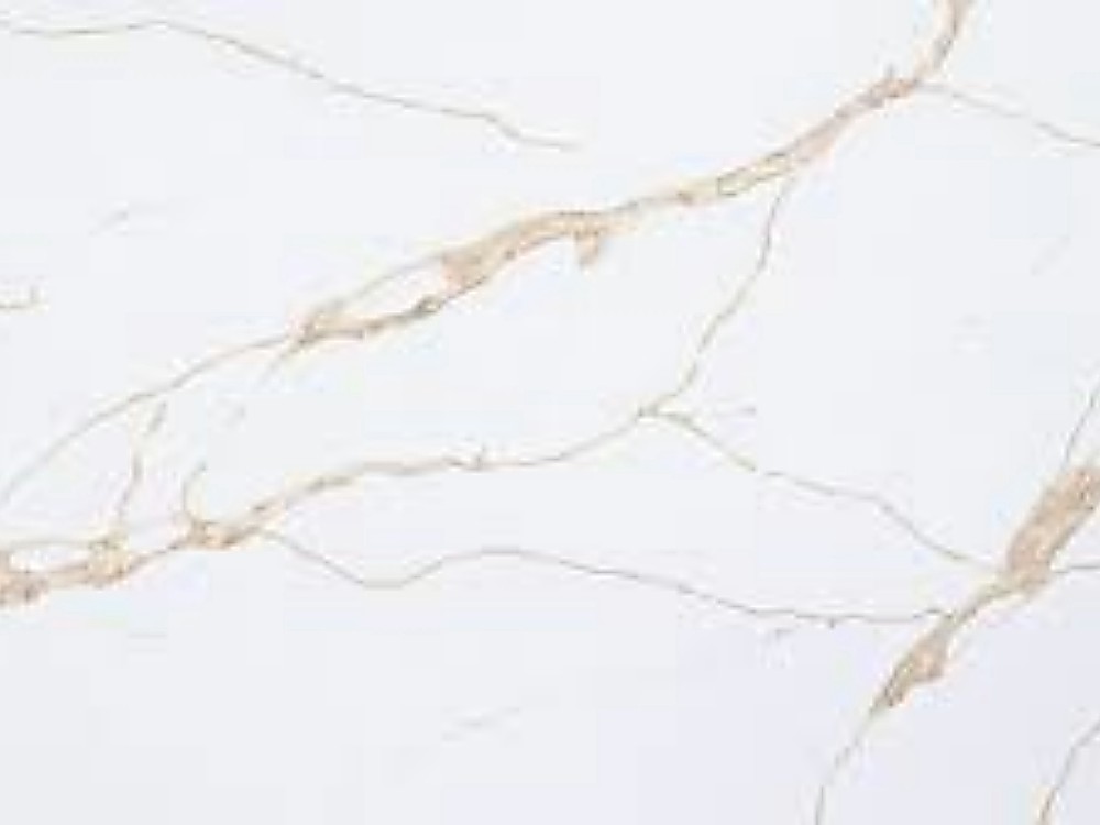 Cuarzo Calacatta Gold blanco con vetas doradas