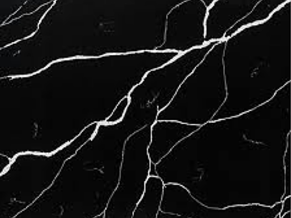 Cuarzo Negro Marquina negro con vetas blancas