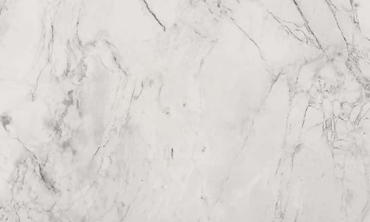 Dekton Bergen acabado pulido, blanco con veteado gris marcado